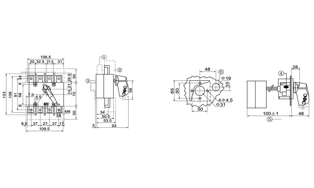 3 Phase 200 Amp Non Fused Disconnect Switch